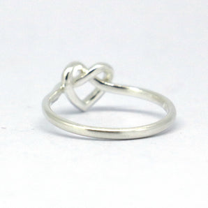 Ladies 925 Sterling Silver Infinity Heart Shape Ring