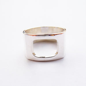 925 Sterling Silver Initial Letter O Ring