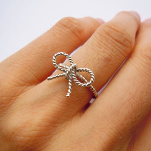 925 Sterling Silver Bow Ring