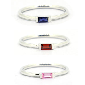 Unique Thin Silver Stackable Ring For Women