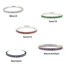 Ladies 925 Sterling Silver Stackable Thin Band Ring