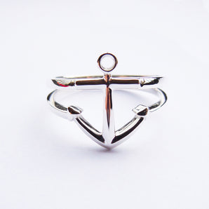 925 Sterling Silver Anchor Ring