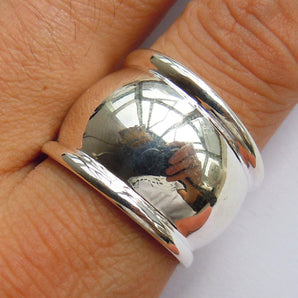 Mens Unique Sterling Silver Cigar Ring