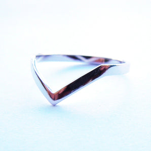 Solid 925 Sterling Silver Wishbone Ring For Women