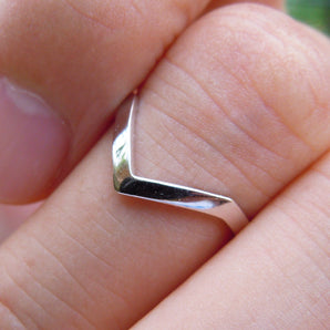 Solid 925 Sterling Silver Wishbone Ring For Women