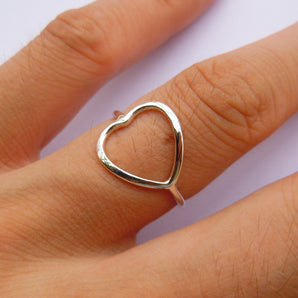 925 Sterling Silver Heart Shape Ring For Women