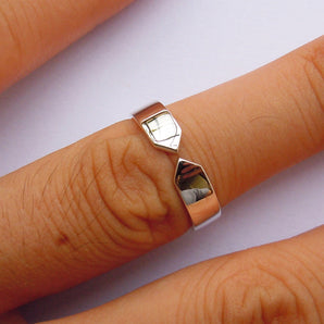 925 Sterling Silver Open Plain Band Ring