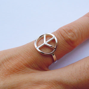 925 Sterling Silver Peace Ring For Women