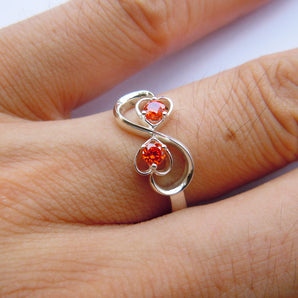 Ladies 925 Sterling Silver Infinity CZ Ring