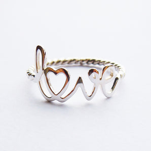 925 Sterling Silver LOVE Ring