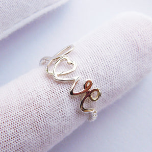 925 Sterling Silver LOVE Ring