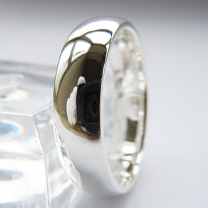 Classic Mens 925 Sterling Silver Plain Band Ring