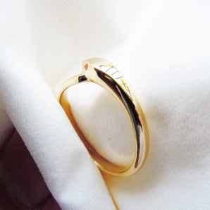 Solid 18K Yellow Gold Snake Ring