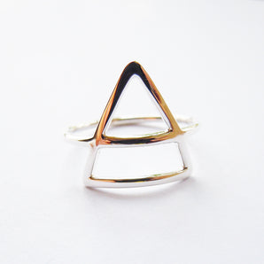 925 Silver Triangle Ring