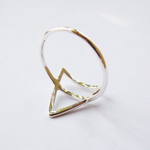 925 Silver Triangle Ring