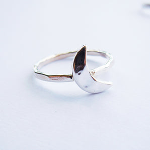 Sterling Silver Moon Ring