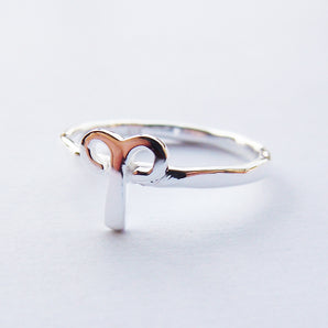 Ladies 925 Sterling Silver Aries Ring