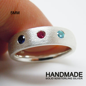 Unique Ladies 3 STONES Band Ring
