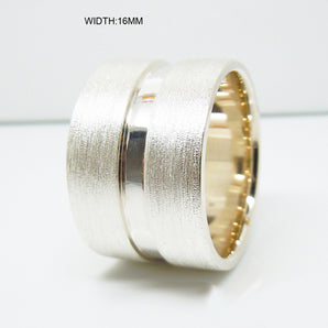 16mm 925 Sterling Silver Wide Cigar Ring