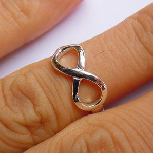 925 Sterling Silver Infinity Open Back Ring