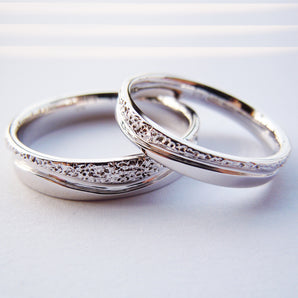 Sterling Silver Wedding Engagement Couple Ring