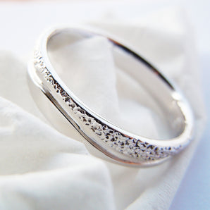 925 Sterling Silver Unique 3.5 mm Band Ring