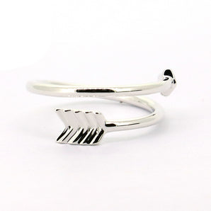 Ladies 925 Sterling Silver Stackable Arrow Ring