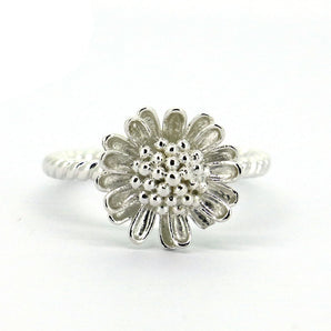 Ladies 925 Sterling Silver Daisy Stackable Ring