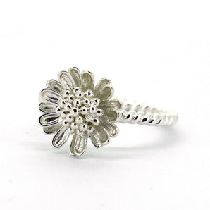 Ladies 925 Sterling Silver Daisy Stackable Ring