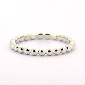 Ladies 925 Sterling Silver Dot Stackable Ring