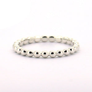 Ladies 925 Sterling Silver Dot Stackable Ring