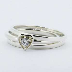 3 pieces Set Ladies 925 Sterling Silver Stacking Rings