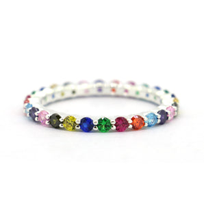 Multi-color Silver Ring for Women