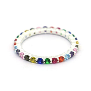 Multi-color Silver Ring for Women