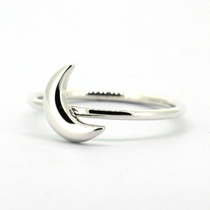 925 Sterling Silver Crescent Ring For Women