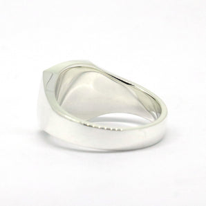 Mens Sterling Silver Unique Signet Ring