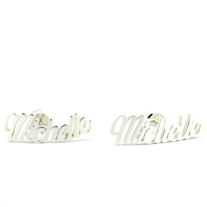 Tailor-Made Sterling Silver Name Earrings,Name Earrings,Personalized Earrings