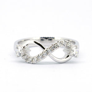 Ladies 925 Sterling Silver Infinity Ring