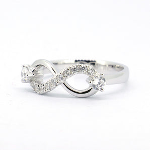Ladies 925 Sterling Silver Infinity Ring