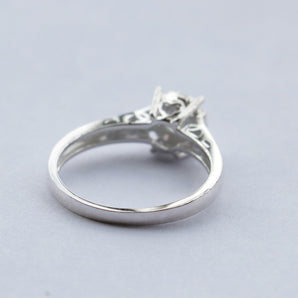 Ladies 925 Sterling Silver Engagement Wedding Ring