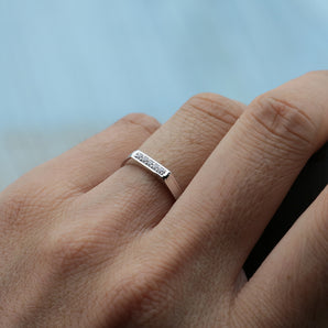 Ladies 925 Sterling Silver Moissanite Stackable Ring
