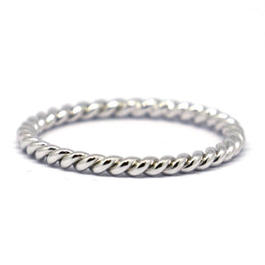 925 Sterling Silver Rope Style Ring For Women