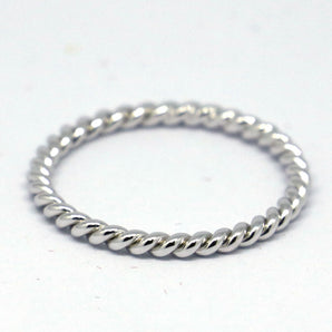 925 Sterling Silver Rope Style Ring For Women