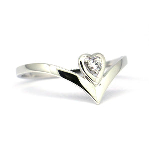 Ladies 925 Sterling Silver Wishbone Ring