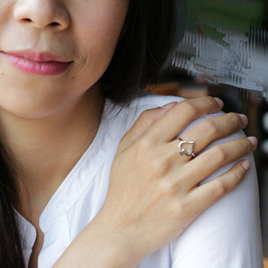 Sterling Silver Ladies Unique Ring