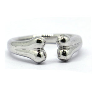 925 Sterling Silver Bone Style Ring