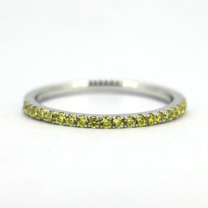 Sterling Silver CZ Thin Band Ring For Women
