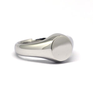 Unisex Sterling Silver Plain Signet Ring