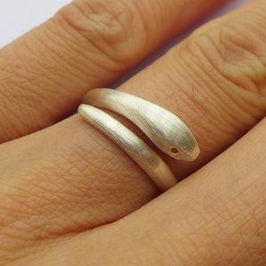 Ladies 925 Sterling Silver Cobra Snake Ring