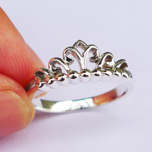 Ladies 925 Sterling Silver Crown Ring